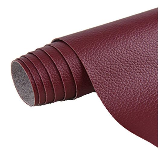 Self-adhesive Repair Patch for Artificial Leather, 30 cm x 137 cm, Red, Compatible with Fix Dekor