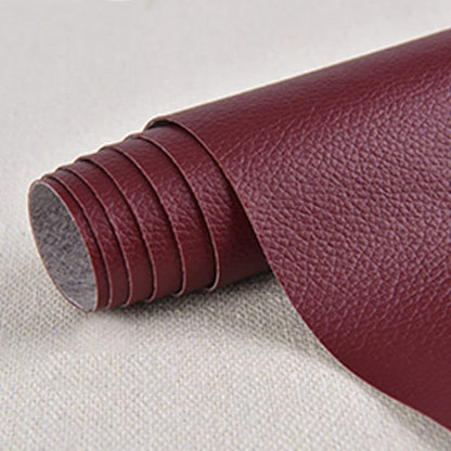 Self-adhesive Repair Patch for Artificial Leather, 30 cm x 137 cm, Red, Compatible with Fix Dekor