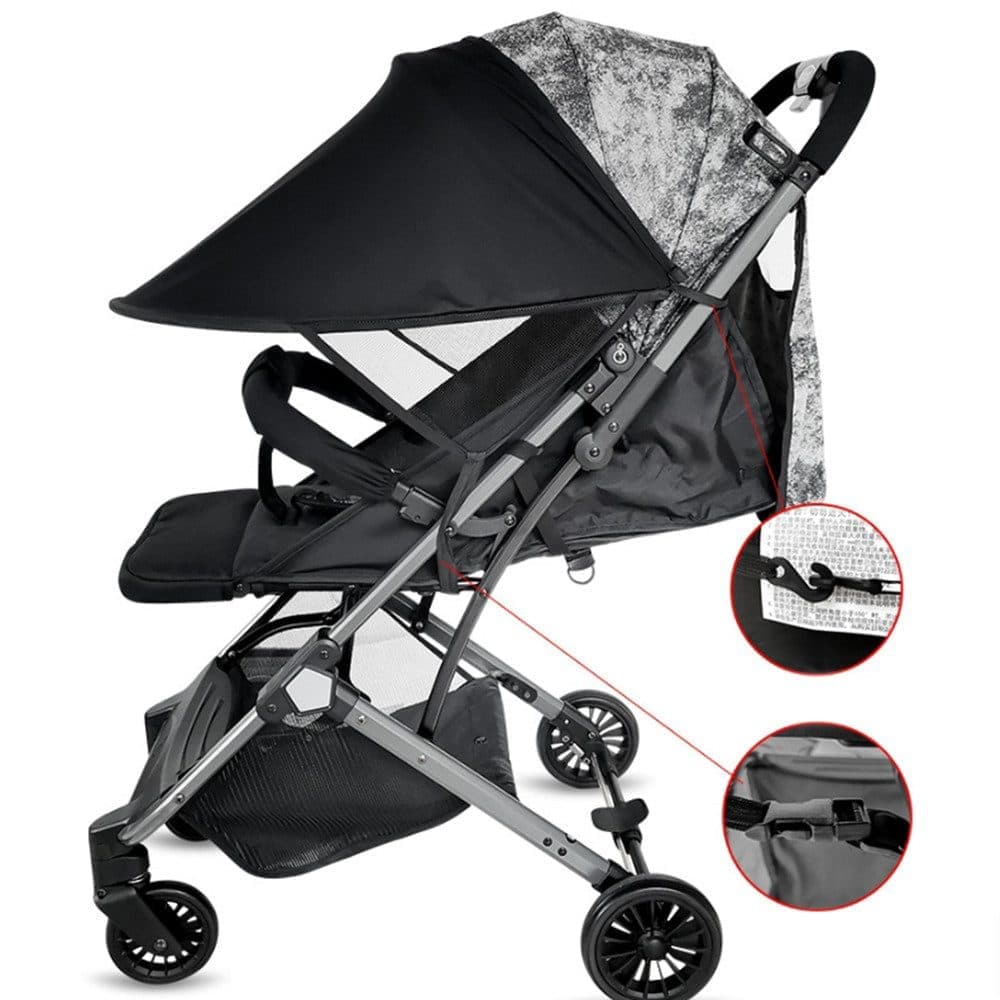 UPF50+ Stroller Cover Sun Protection Breathable Comfortable, Fits Most Strollers and Highchairs