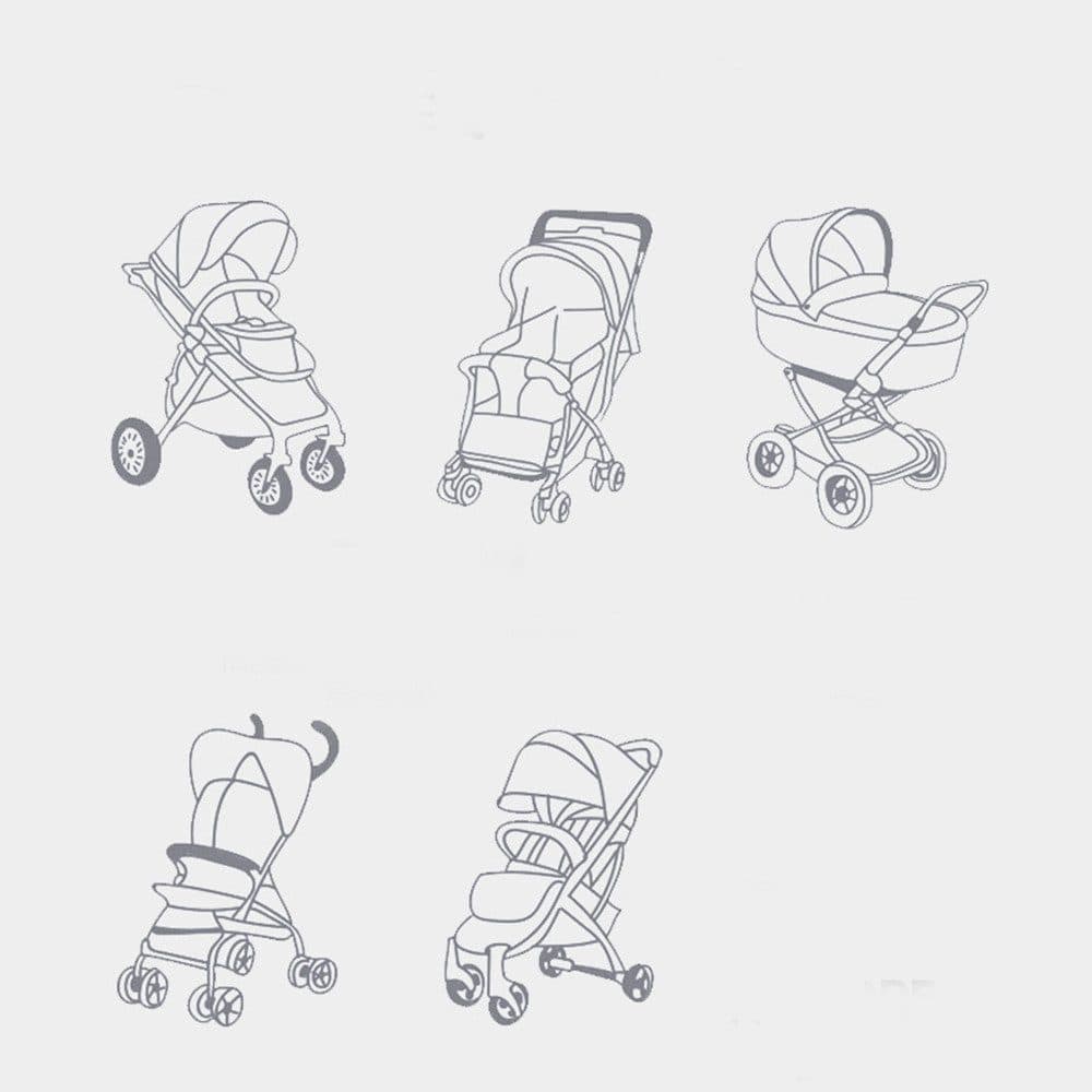 UPF50+ Stroller Cover Sun Protection Breathable Comfortable, Fits Most Strollers and Highchairs
