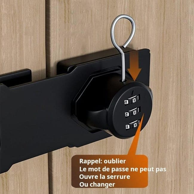 3-Digit Keyless Cabinet Lock with Knob, Durable Stainless Steel, Compatible with Wooden Boxes and Cabinets, Silver