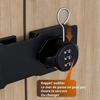 3-Digit Keyless Cabinet Lock with Knob, Durable Stainless Steel, Compatible with Wooden Boxes and Cabinets, Silver