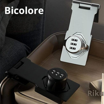 3-Digit Keyless Cabinet Lock with Knob, Durable Stainless Steel, Compatible with Wooden Boxes and Cabinets, Silver