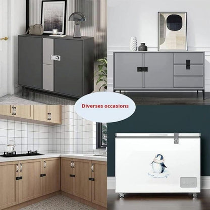 3-Digit Keyless Cabinet Lock with Knob, Durable Stainless Steel, Compatible with Wooden Boxes and Cabinets, Silver