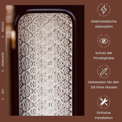50cmx3m 3D Window Film Self-Adhesive Privacy UV Heat Protection Decorative Reusable for Bathroom Home and Office Glass