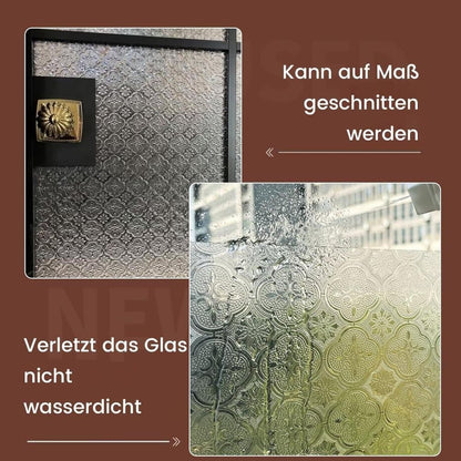 3D Window Film Self-Adhesive Privacy UV Heat Protection Decorative Reusable for Bathroom Home Glass, 60cmx3m