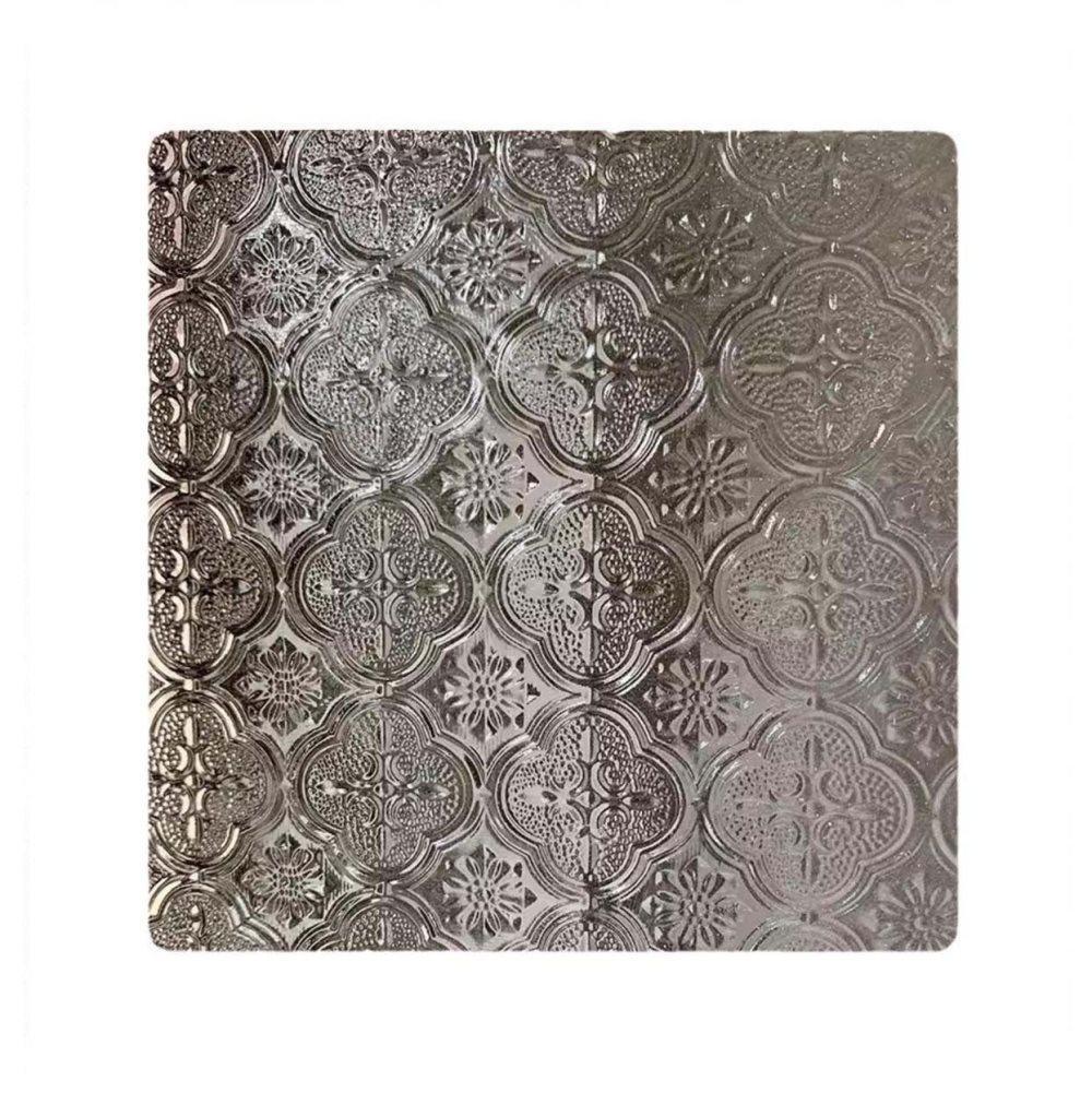 3D Window Film Self-Adhesive Privacy UV Heat Protection Decorative Reusable for Bathroom Home, Compatible with Glass, 45cmx5m