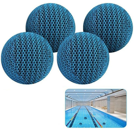 4-Pack 7 cm Reusable Filter Balls for Hot Tub and Pool Cleaning, Effective Suction