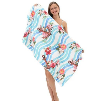 XXL Microfiber Beach Towel, Quick-Drying Lightweight Bath Towel for Beach, 70x140 cm