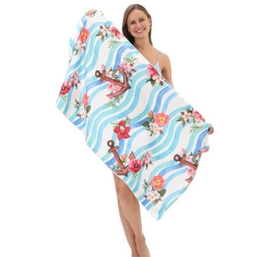 XXL Microfiber Beach Towel, Quick-Drying Lightweight Bath Towel for Beach, 70x140 cm