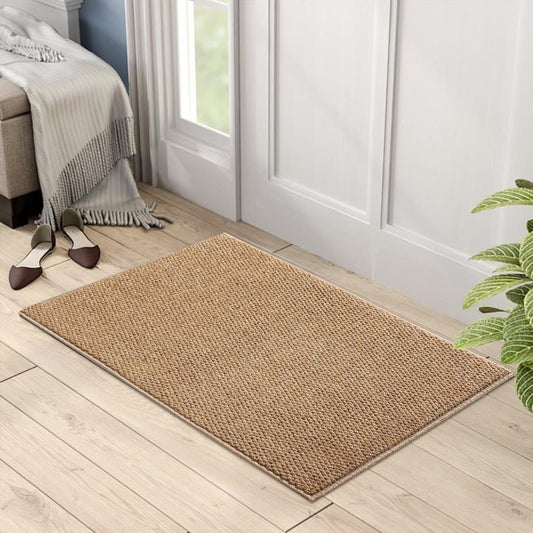 Brown Jute Doormat for Indoor and Outdoor Use Non-Slip Dust-Resistant Quick-Absorbing, 60x90cm