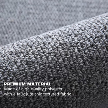 60x90cm Jute Doormat for Indoor Outdoor Use Non Slip Dust Resistant Quick Absorbing, Gray