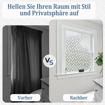 50cmx2m Window Film Self Adhesive Privacy Protection 3D Decorative Frosted Glass Film