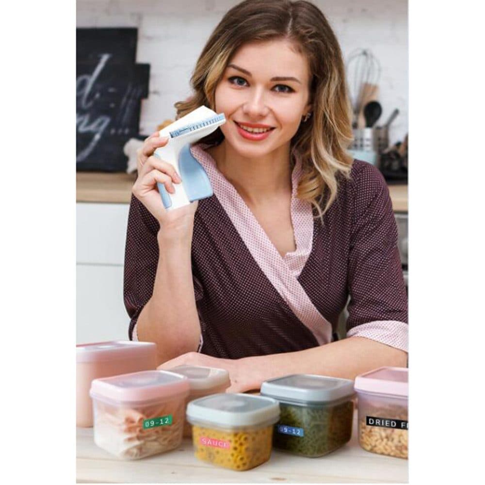 Portable Label Printer with 6 Rolls of Label Tape, Easy to Operate, Multifunction 3D Printer for Home Use, Pink