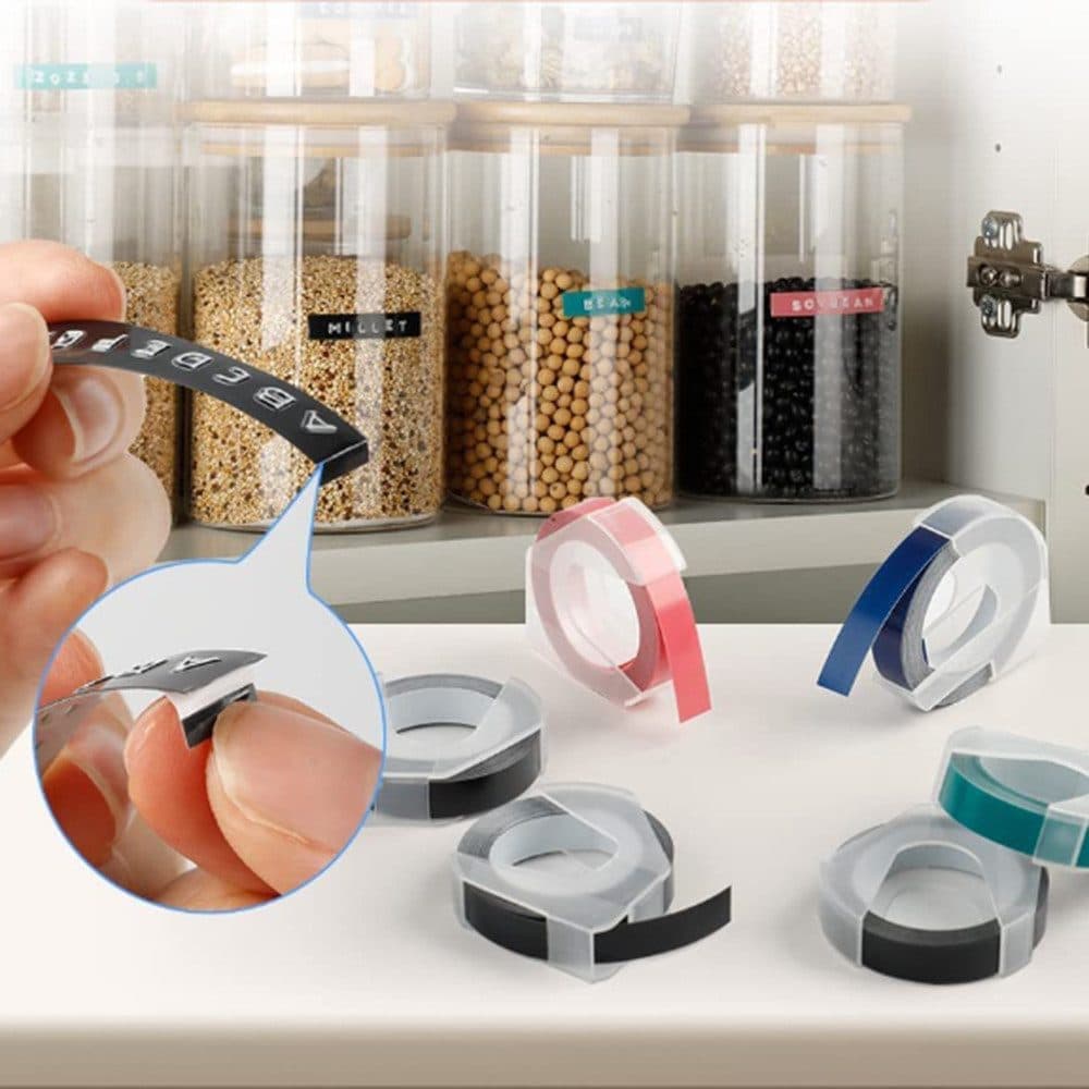 Portable Label Printer with 6 Rolls of Label Tape, Multifunction 3D Printer for Home Use, Easy to Use, Green