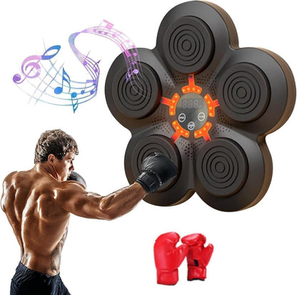 Smart Electric Boxing Trainer with Speaker, Black, Compatible with Smart Music Boxing Machine（Adults）