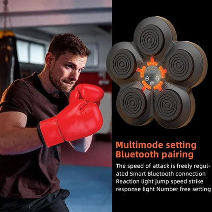 Smart Electric Boxing Trainer with Speaker, Black, Compatible with Smart Music Boxing Machine（Adults）