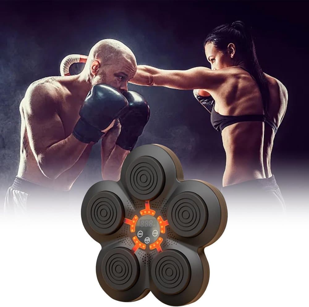 Smart Electric Boxing Trainer with Speaker, Black, Compatible with Smart Music Boxing Machine（Adults）