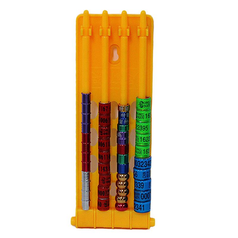 Pigeon Leg Ring Holder (Plastic) Size: 70*195mm Color: Yellow for Pigeons (2pc)
