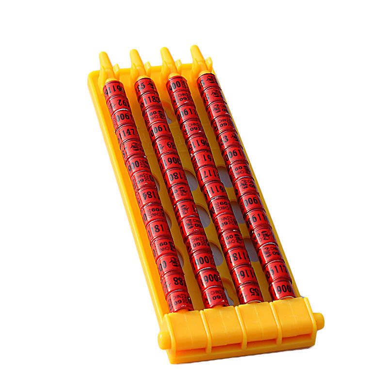 Pigeon Leg Ring Holder (Plastic) Size: 70*195mm Color: Yellow for Pigeons (2pc)