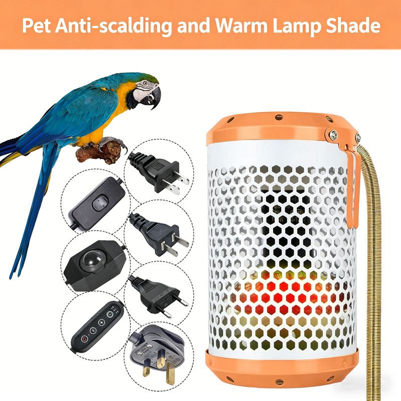 Heated Heating Lamp (ceramics) Size: 60*70mm Color: Black for Parrots (1pc)