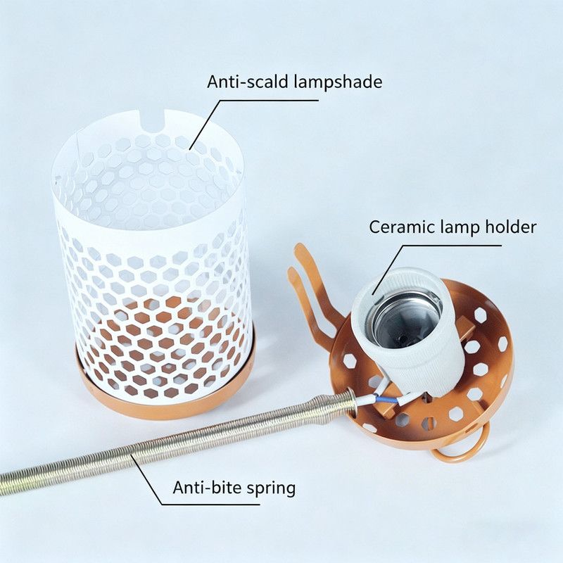 Heated Heating Lamp (ceramics) Size: 60*70mm Color: Black for Parrots (1pc)