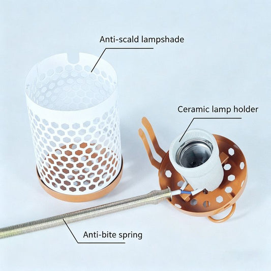 Heated Heating Lamp (ceramics) Size: 60*70mm Color: Black for Parrots (1pc)