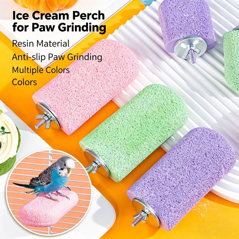 Claw Grinding Stick (Resin) Size: 123mm Color: Green for Parrots (1pc)