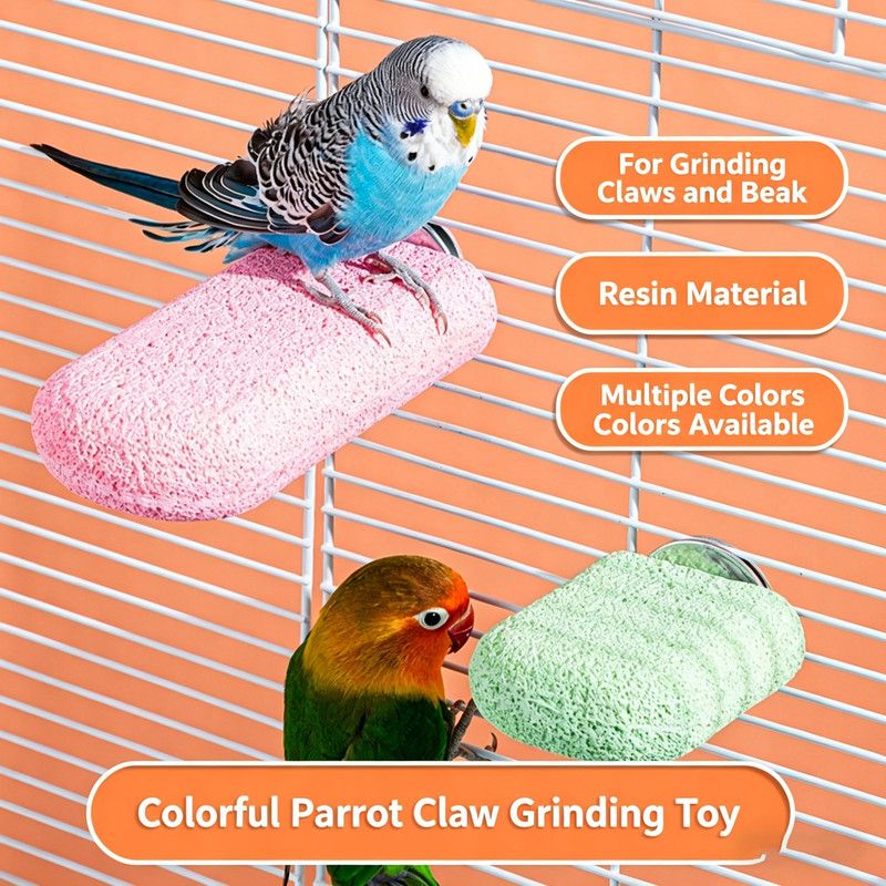Claw Grinding Stick (Resin) Size: 123mm Color: Green for Parrots (1pc)