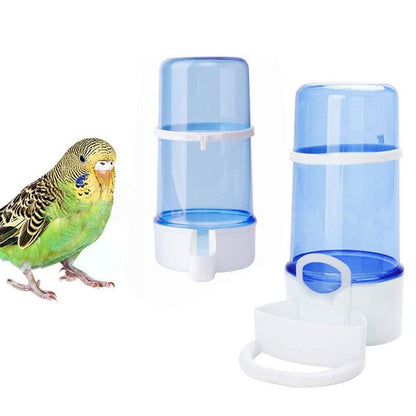 Automatic Water Dispenser (Plastic) 220ML Capacity Size: 130*85mm Color: Green/Transparent for Parrots (1pc)
