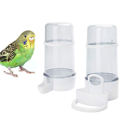 Automatic Water Dispenser (Plastic) 220ML Capacity Size: 130*85mm Color: Green/Transparent for Parrots (1pc)