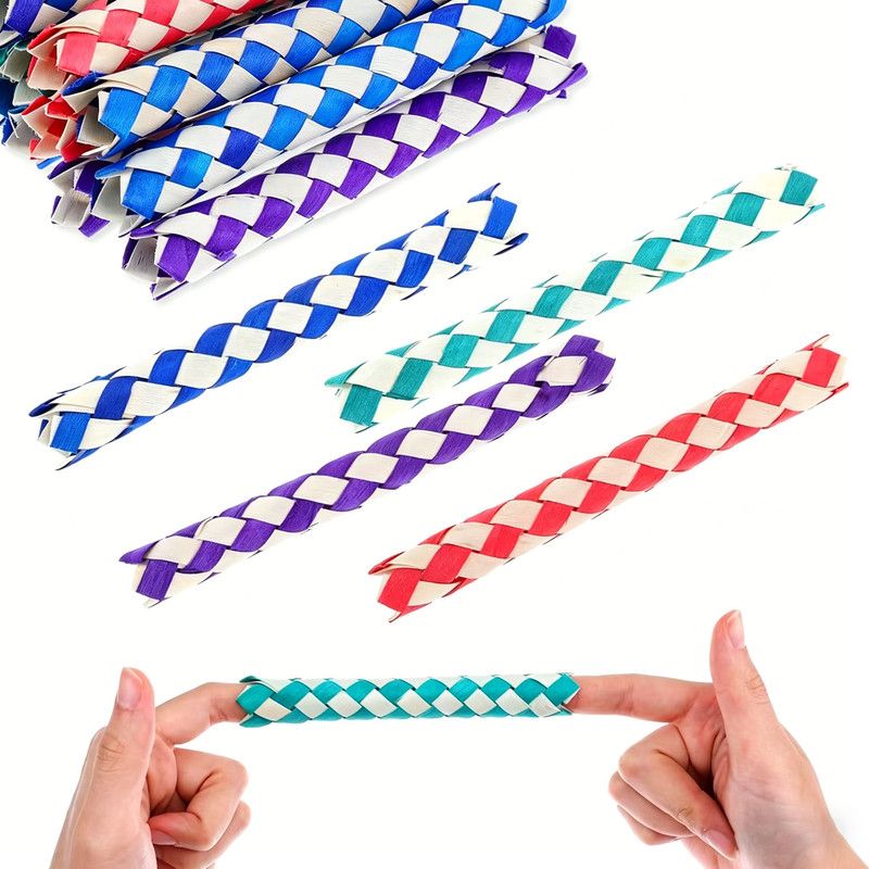 Bird Toy (Palm Leaf/Wood) Size: 150mm Color: Red For Parrots (10pc)