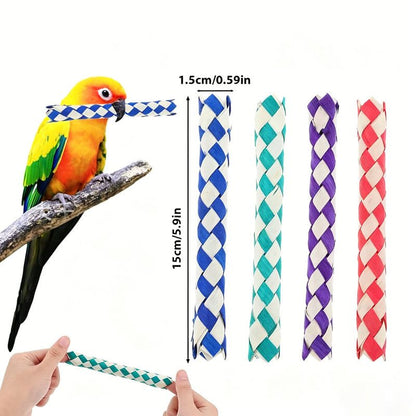 Bird Toy (Paper) Size: 150mm*15mm Color: Purple/White for Parrots (10pc)