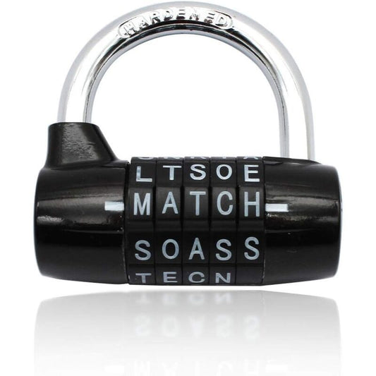 Combination Padlock, Waterproof Rustproof Code Lock, 5 Letter Padlock