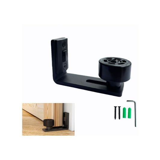 Sliding Door Floor Guide, Adjustable Black Bottom Guide for Sliding Wooden Door