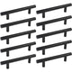10 Pack Black Stainless Steel T Bar Cabinet Handle, 160 mm