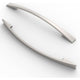 10 Pack Furniture Handles, Brushed Nickel Cupboard and Drawer Handles, 160 mm Hole Spacing