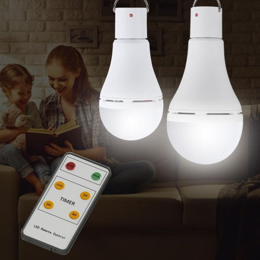 USB Rechargeable 7W E27 LED Light Bulb with Remote Control and Hook