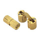 2 Pcs Brass Hidden Invisible Barrel Hinges for Wooden Door Cabinet Caravan, 16 mm