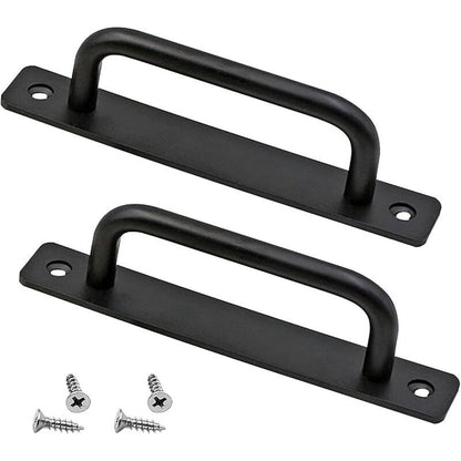 2 Pcs Heavy Duty Aluminum Alloy Barn Door Handles with Back Plate