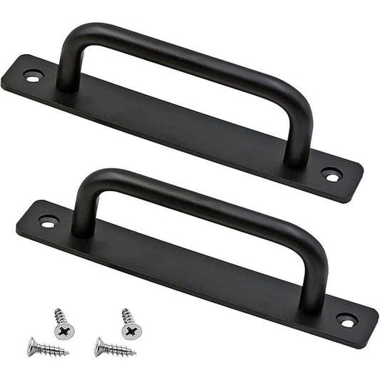 2 Pcs Heavy Duty Aluminum Alloy Barn Door Handles with Back Plate