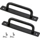 2 Pcs Heavy Duty Aluminum Alloy Barn Door Handles with Back Plate
