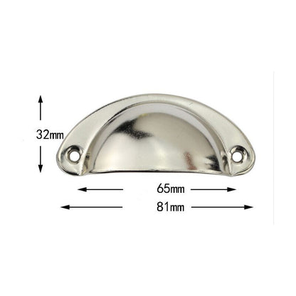 10 Pcs Silver Door Knob Handles for Furniture Drawer, 81 mm