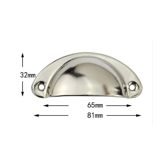 10 Pcs Silver Door Knob Handles for Furniture Drawer, 81 mm