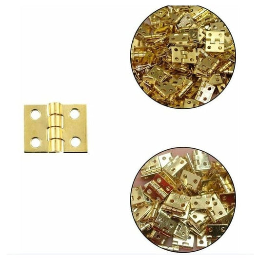 100 Pack Mini Flat Folding Screw Hinges for Furniture Doors and Windows