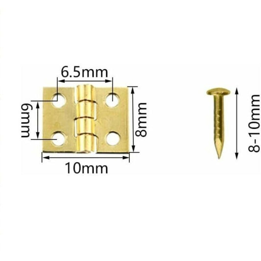 100 Pack Mini Flat Folding Screw Hinges for Furniture Doors and Windows