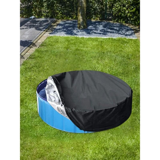 Round Waterproof Swimming Pool Spa Protective Cover, 162 x 30 cm