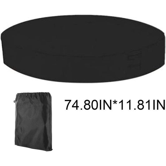 Black Round Solar Swimming Pool Spa Cover Waterproof UV Resistant 190T, 200 x 30 cm or 190 x 30 cm