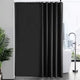 Anti Mildew Black Polyester Shower Curtain with Hooks, 260 x 200 cm