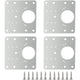 4 Pcs Stainless Steel Hinge Repair Plates with Screws for Cabinet Furniture Shelves